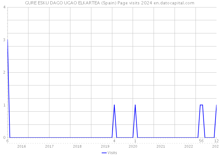 GURE ESKU DAGO UGAO ELKARTEA (Spain) Page visits 2024 