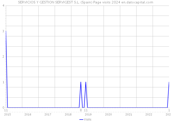 SERVICIOS Y GESTION SERVIGEST S.L. (Spain) Page visits 2024 