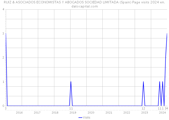 RUIZ & ASOCIADOS ECONOMISTAS Y ABOGADOS SOCIEDAD LIMITADA (Spain) Page visits 2024 