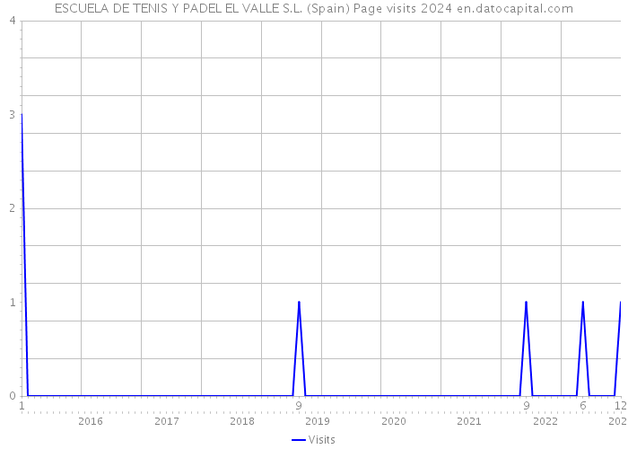 ESCUELA DE TENIS Y PADEL EL VALLE S.L. (Spain) Page visits 2024 