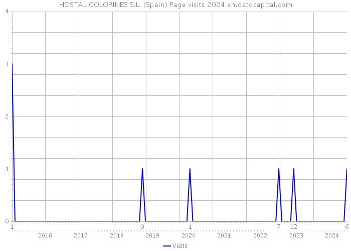 HOSTAL COLORINES S.L. (Spain) Page visits 2024 