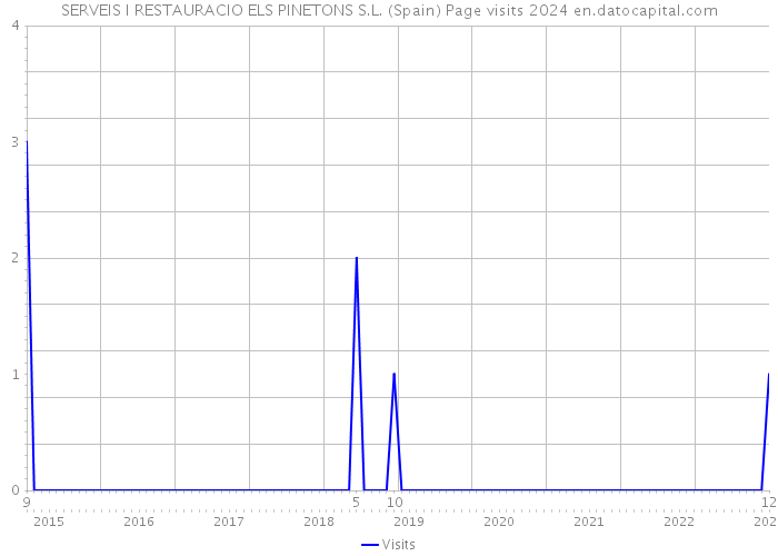 SERVEIS I RESTAURACIO ELS PINETONS S.L. (Spain) Page visits 2024 