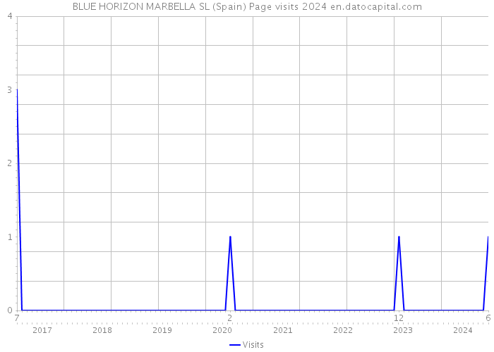 BLUE HORIZON MARBELLA SL (Spain) Page visits 2024 