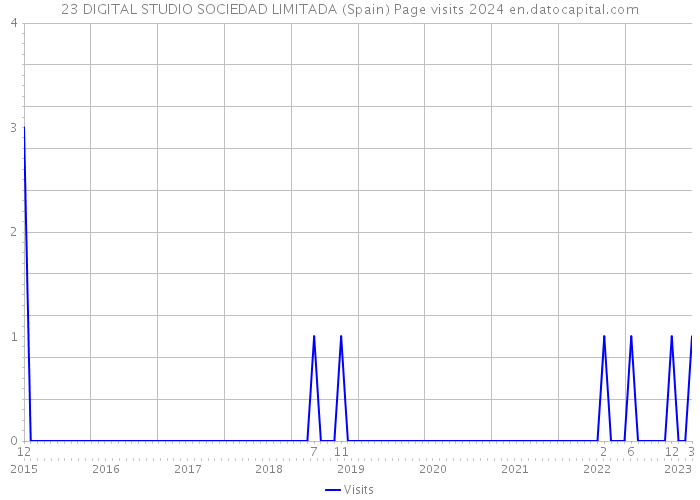 23 DIGITAL STUDIO SOCIEDAD LIMITADA (Spain) Page visits 2024 