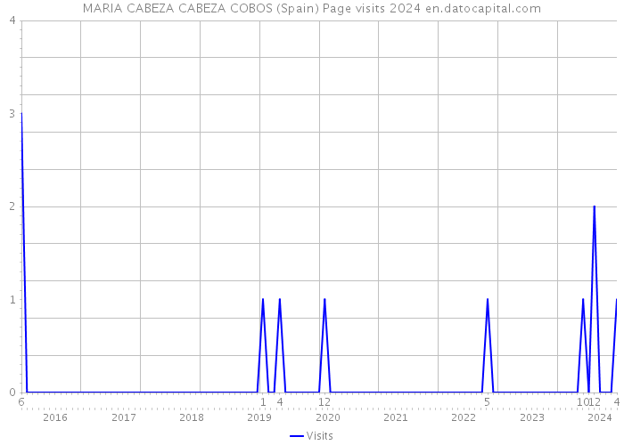 MARIA CABEZA CABEZA COBOS (Spain) Page visits 2024 
