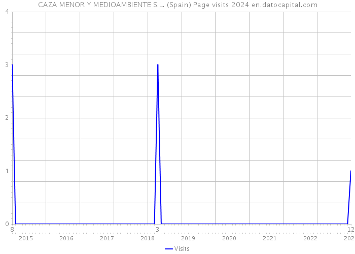 CAZA MENOR Y MEDIOAMBIENTE S.L. (Spain) Page visits 2024 