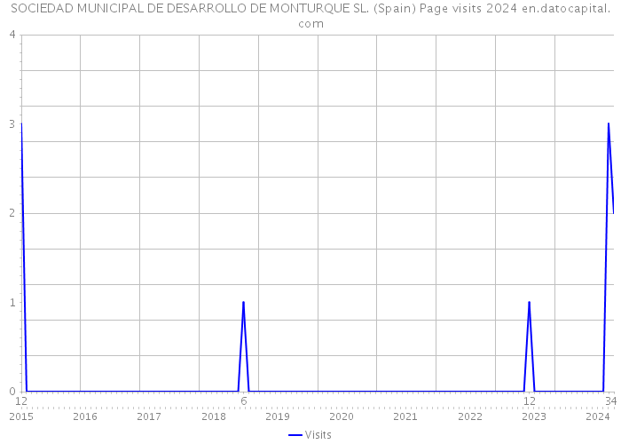 SOCIEDAD MUNICIPAL DE DESARROLLO DE MONTURQUE SL. (Spain) Page visits 2024 
