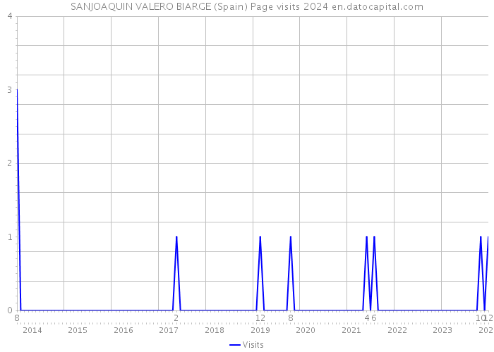 SANJOAQUIN VALERO BIARGE (Spain) Page visits 2024 