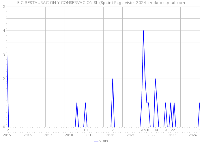 BIC RESTAURACION Y CONSERVACION SL (Spain) Page visits 2024 