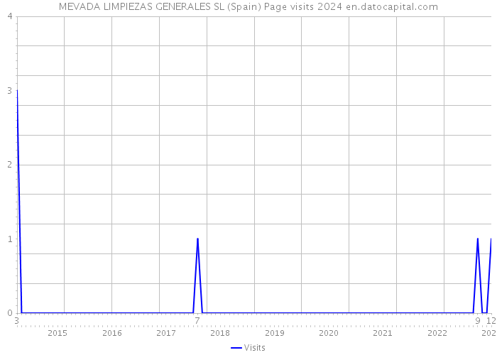 MEVADA LIMPIEZAS GENERALES SL (Spain) Page visits 2024 