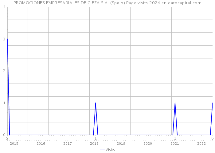 PROMOCIONES EMPRESARIALES DE CIEZA S.A. (Spain) Page visits 2024 