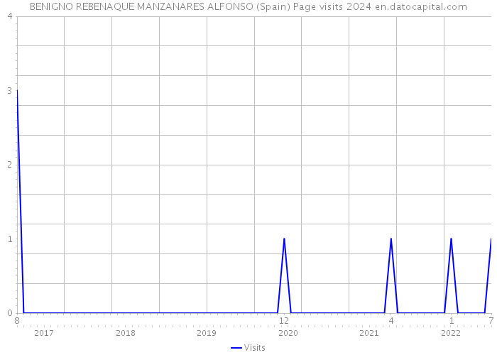 BENIGNO REBENAQUE MANZANARES ALFONSO (Spain) Page visits 2024 