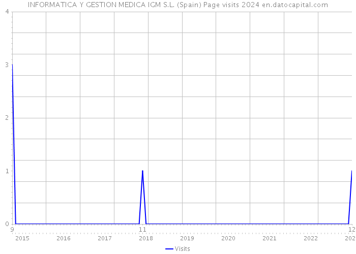 INFORMATICA Y GESTION MEDICA IGM S.L. (Spain) Page visits 2024 