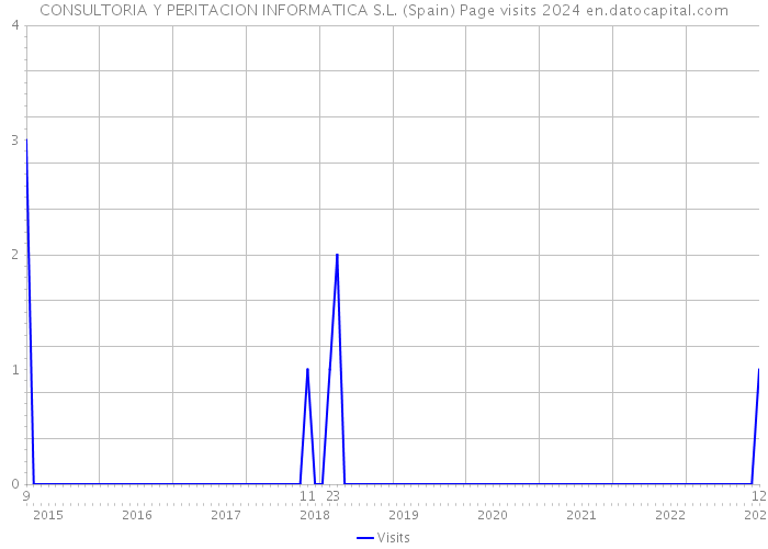 CONSULTORIA Y PERITACION INFORMATICA S.L. (Spain) Page visits 2024 