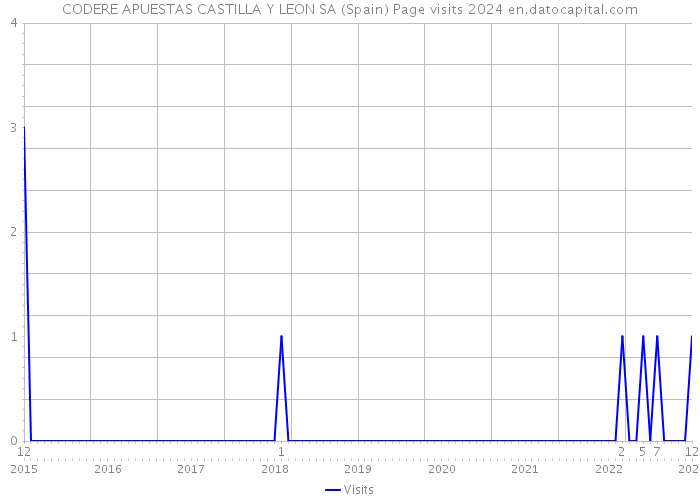 CODERE APUESTAS CASTILLA Y LEON SA (Spain) Page visits 2024 