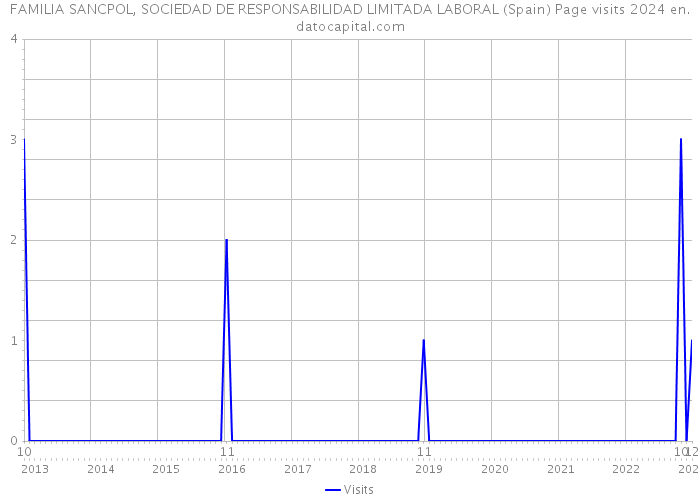 FAMILIA SANCPOL, SOCIEDAD DE RESPONSABILIDAD LIMITADA LABORAL (Spain) Page visits 2024 