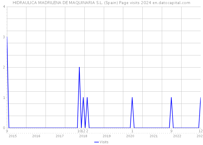 HIDRAULICA MADRILENA DE MAQUINARIA S.L. (Spain) Page visits 2024 