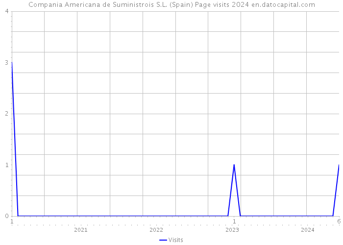 Compania Americana de Suministrois S.L. (Spain) Page visits 2024 