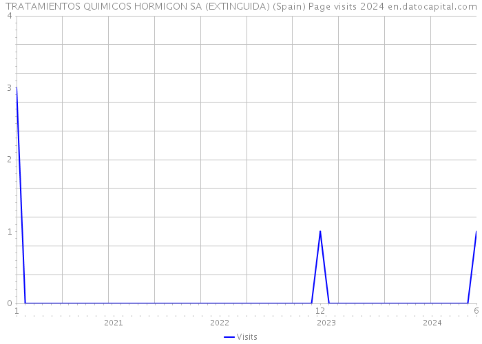 TRATAMIENTOS QUIMICOS HORMIGON SA (EXTINGUIDA) (Spain) Page visits 2024 