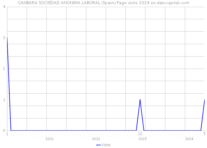 GANBARA SOCIEDAD ANONIMA LABORAL (Spain) Page visits 2024 