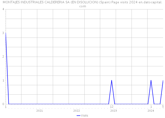 MONTAJES INDUSTRIALES CALDERERIA SA (EN DISOLUCION) (Spain) Page visits 2024 