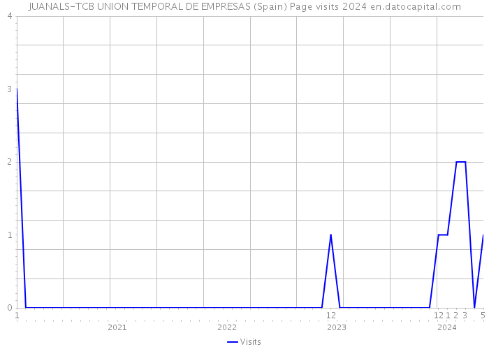 JUANALS-TCB UNION TEMPORAL DE EMPRESAS (Spain) Page visits 2024 