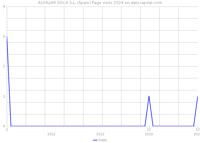 AUXILIAR SOCA S.L. (Spain) Page visits 2024 