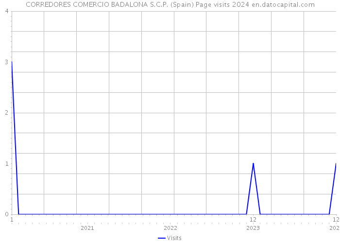 CORREDORES COMERCIO BADALONA S.C.P. (Spain) Page visits 2024 