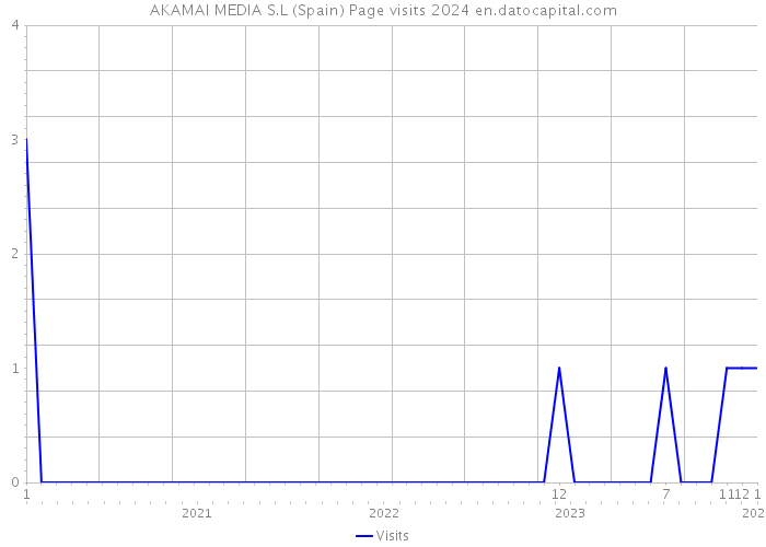 AKAMAI MEDIA S.L (Spain) Page visits 2024 