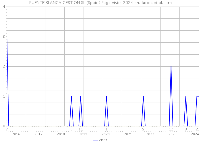 PUENTE BLANCA GESTION SL (Spain) Page visits 2024 