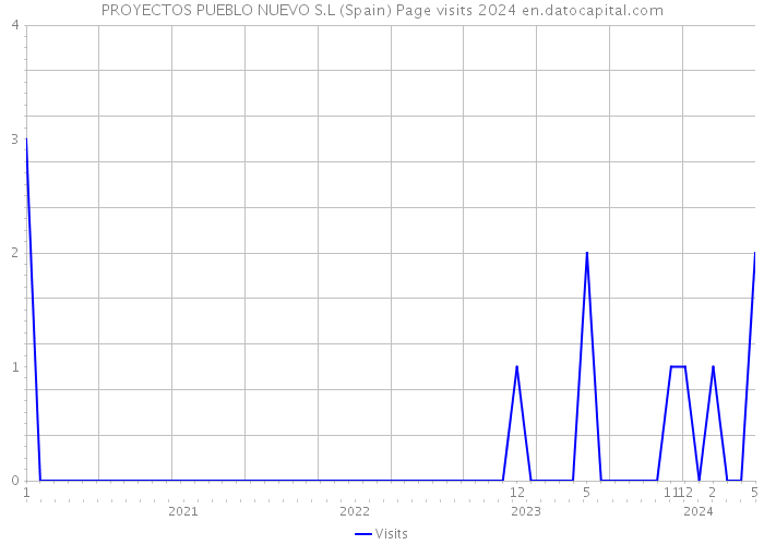 PROYECTOS PUEBLO NUEVO S.L (Spain) Page visits 2024 