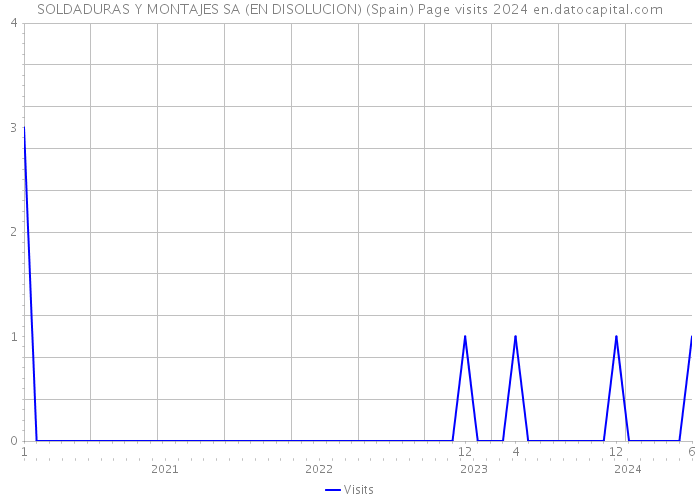 SOLDADURAS Y MONTAJES SA (EN DISOLUCION) (Spain) Page visits 2024 