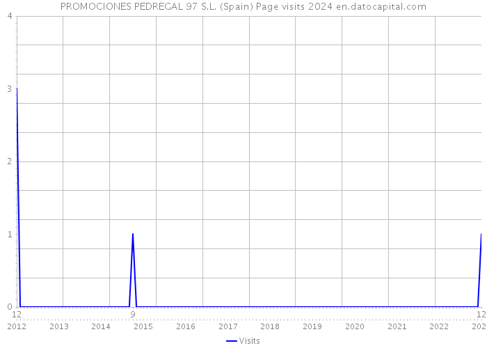 PROMOCIONES PEDREGAL 97 S.L. (Spain) Page visits 2024 