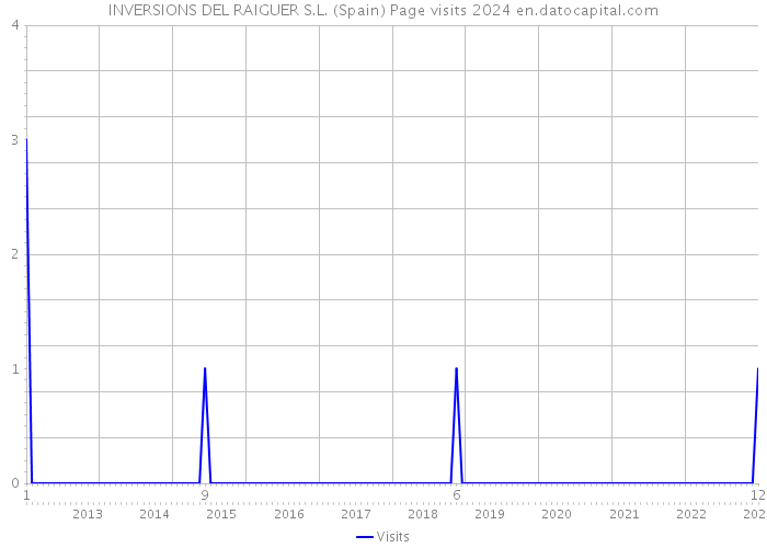 INVERSIONS DEL RAIGUER S.L. (Spain) Page visits 2024 