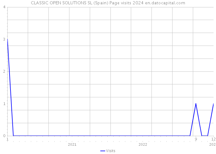CLASSIC OPEN SOLUTIONS SL (Spain) Page visits 2024 