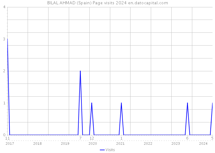 BILAL AHMAD (Spain) Page visits 2024 