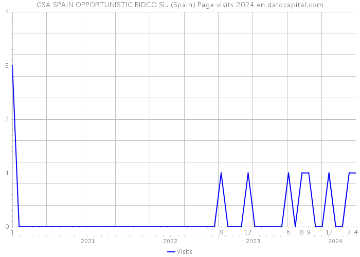GSA SPAIN OPPORTUNISTIC BIDCO SL. (Spain) Page visits 2024 