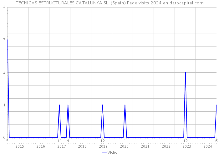 TECNICAS ESTRUCTURALES CATALUNYA SL. (Spain) Page visits 2024 