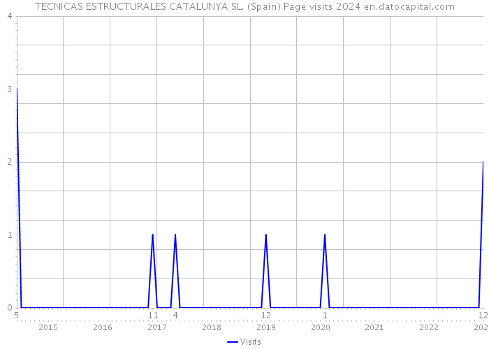 TECNICAS ESTRUCTURALES CATALUNYA SL. (Spain) Page visits 2024 