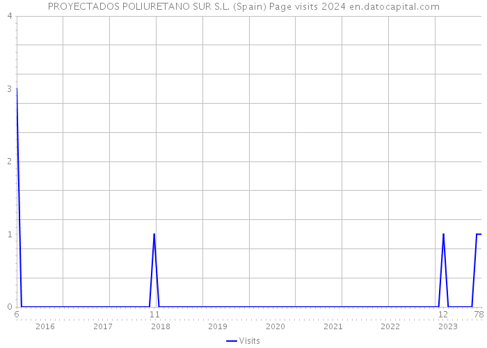 PROYECTADOS POLIURETANO SUR S.L. (Spain) Page visits 2024 