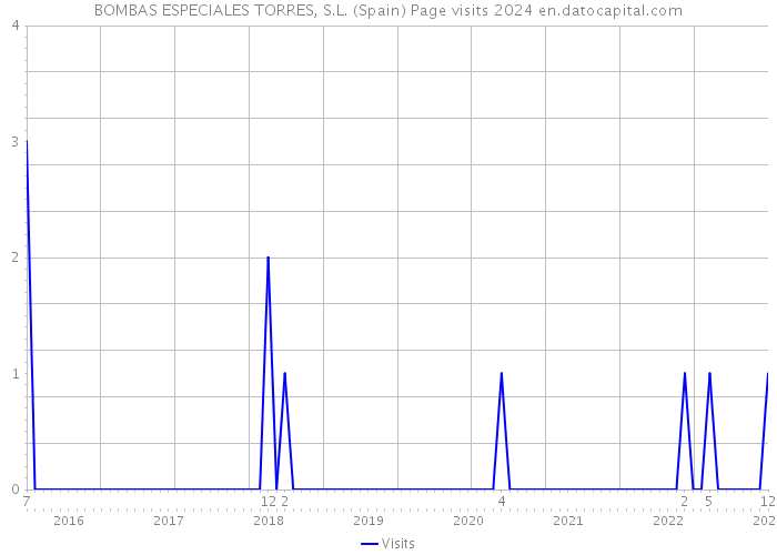 BOMBAS ESPECIALES TORRES, S.L. (Spain) Page visits 2024 