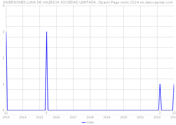 INVERSIONES LUNA DE VALENCIA SOCIEDAD LIMITADA. (Spain) Page visits 2024 