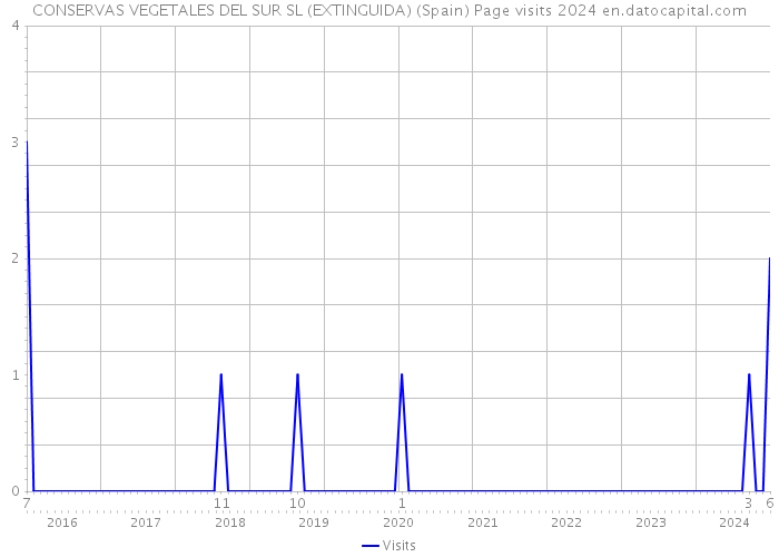 CONSERVAS VEGETALES DEL SUR SL (EXTINGUIDA) (Spain) Page visits 2024 