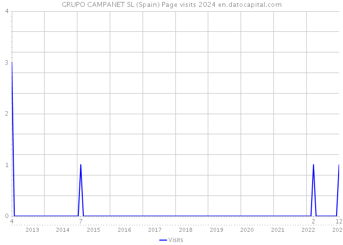 GRUPO CAMPANET SL (Spain) Page visits 2024 