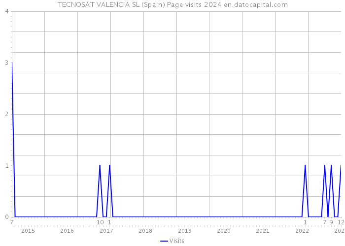 TECNOSAT VALENCIA SL (Spain) Page visits 2024 