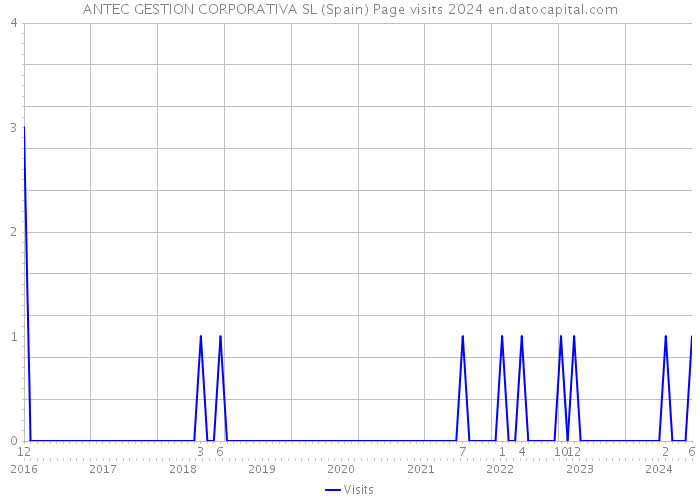 ANTEC GESTION CORPORATIVA SL (Spain) Page visits 2024 