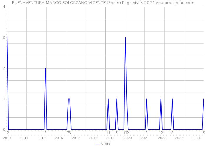 BUENAVENTURA MARCO SOLORZANO VICENTE (Spain) Page visits 2024 