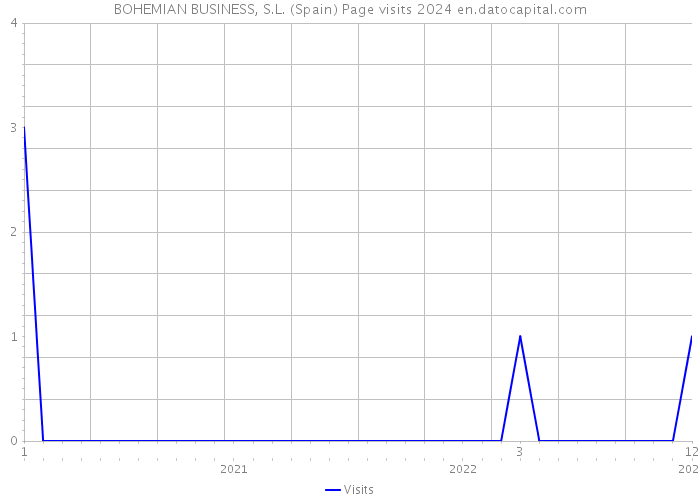 BOHEMIAN BUSINESS, S.L. (Spain) Page visits 2024 