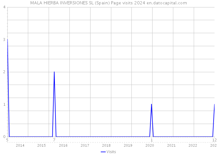 MALA HIERBA INVERSIONES SL (Spain) Page visits 2024 