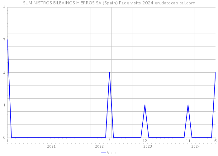 SUMINISTROS BILBAINOS HIERROS SA (Spain) Page visits 2024 